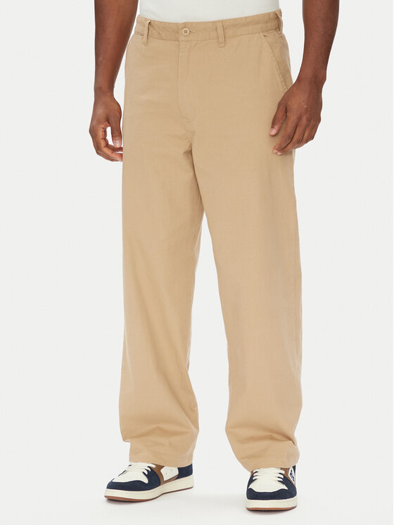 DC Shoes Чино панталони Worker Baggy ADYNP03097 Бежов Baggy Fit цвят на ниска цена