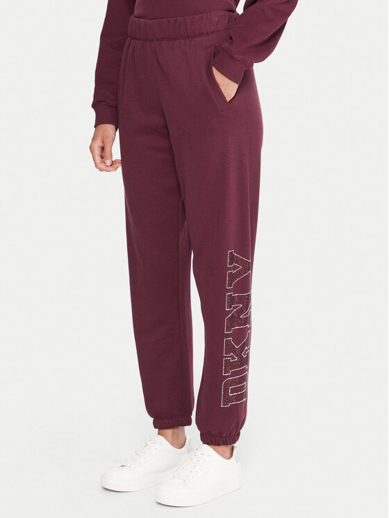 DKNY Sport Долнище анцуг DP5P3737 Бордо Regular Fit цвят на ниска цена