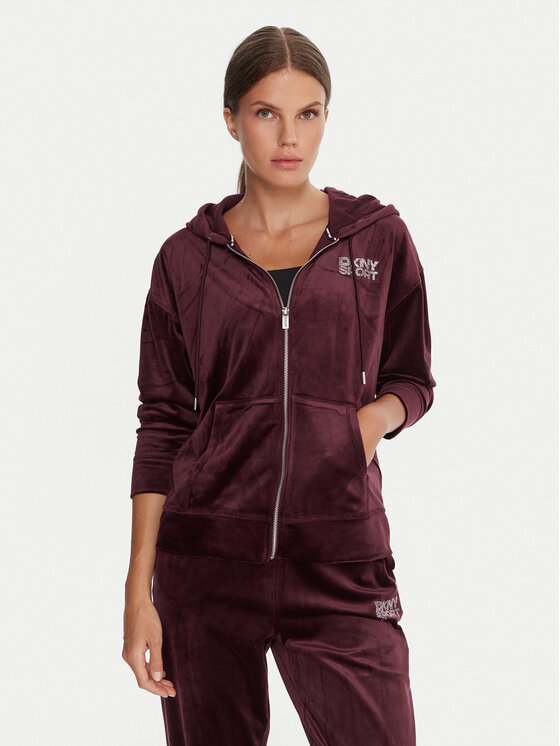 DKNY Sport Суитшърт DP5J9634 Бордо Regular Fit цвят на ниска цена