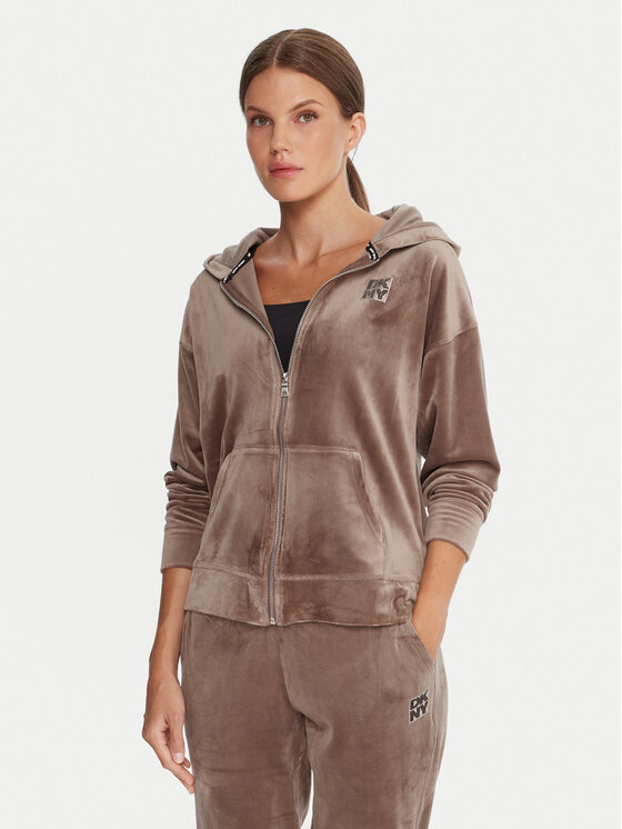 DKNY Sport Суитшърт DP5J9642 Бежов Regular Fit цвят на ниска цена