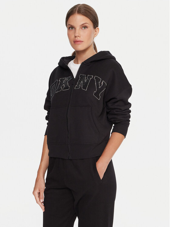DKNY Sport Суитшърт DP5J9670 Черен Regular Fit цвят на ниска цена