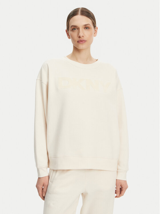 DKNY Sport Суитшърт DP5T1140 Екрю Regular Fit цвят на ниска цена