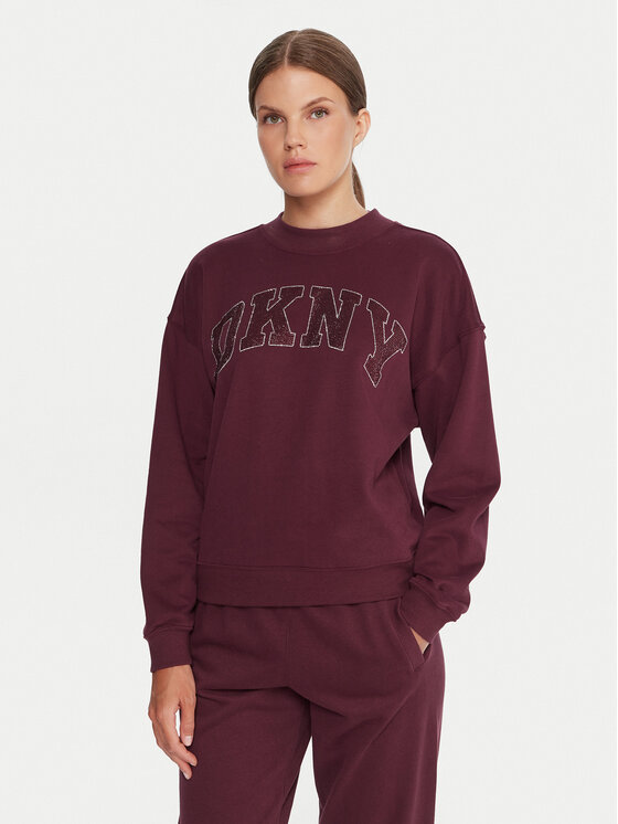 DKNY Sport Суитшърт DP5T1462 Бордо Regular Fit цвят на ниска цена