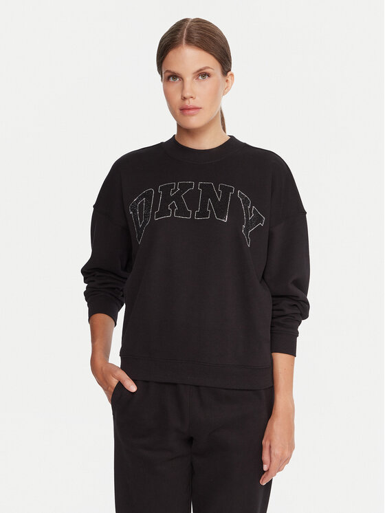 DKNY Sport Суитшърт DP5T1462 Черен Regular Fit цвят на ниска цена