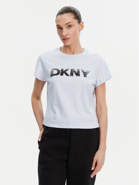 DKNY Sport Тишърт DP4T1035 Светлосиньо Regular Fit цвят на ниска цена