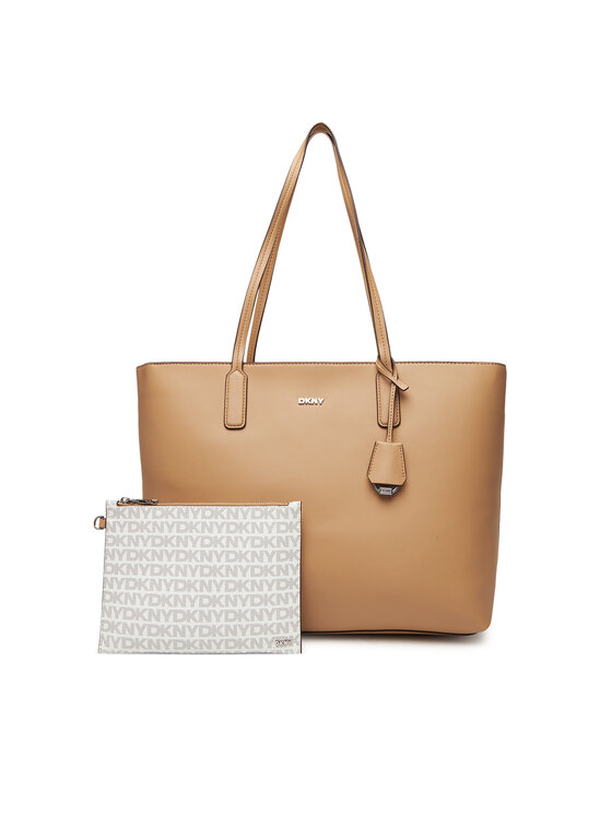 DKNY Дамска чанта R44AYI42 Бежов цвят на ниска цена