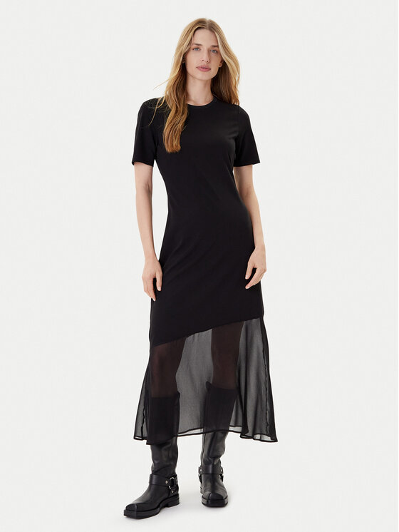 DKNY Ежедневна рокля P5GDFCNA Черен Regular Fit цвят на ниска цена