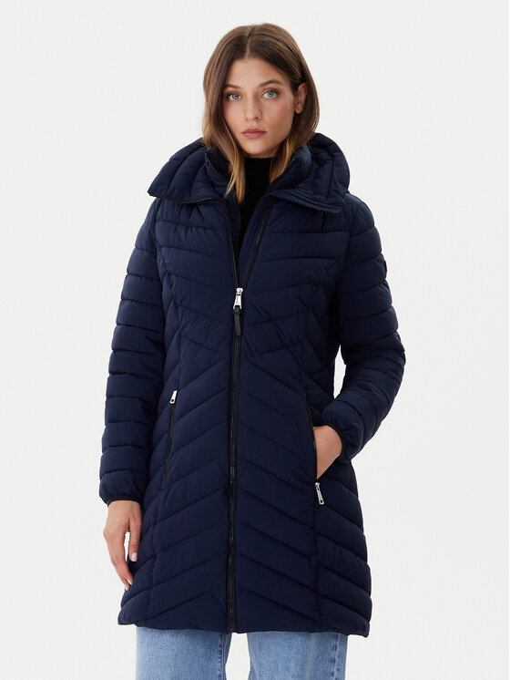 DKNY Зимно яке DLEMPN46 Тъмносин Slim Fit цвят на ниска цена