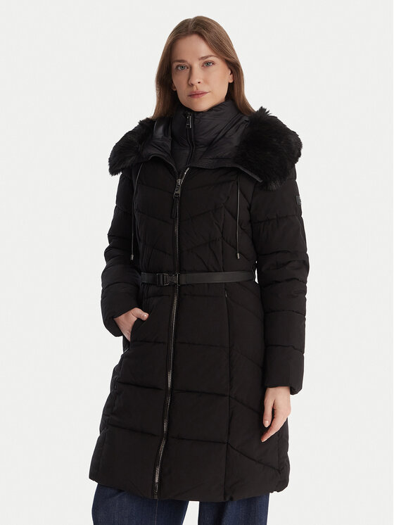 DKNY Зимно яке DLEMPU15 Черен Regular Fit цвят на ниска цена