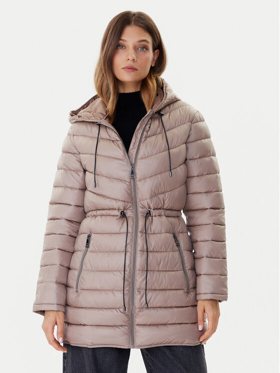 DKNY Зимно яке DLEMPV38 Бежов Slim Fit цвят на ниска цена