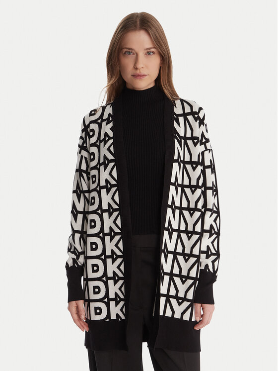 DKNY Кардиган P5MXAX88 Екрю Relaxed Fit цвят на ниска цена
