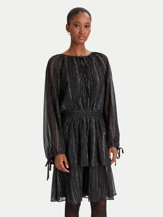 DKNY Коктейлна рокля DD5H1H71 Черен Regular Fit цвят на ниска цена