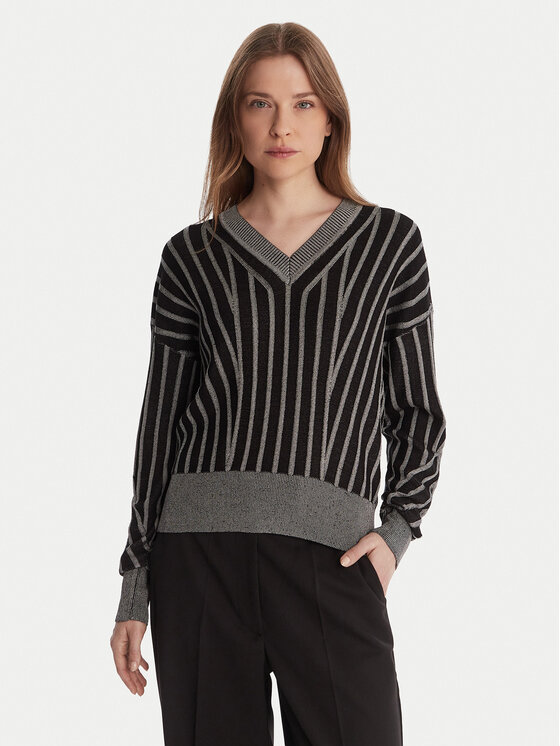 DKNY Пуловер P5MSDZ52 Сив Regular Fit цвят на ниска цена