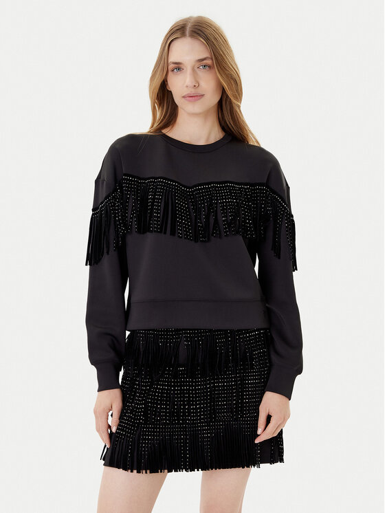 DKNY Суитшърт P5GH7XQE Черен Relaxed Fit цвят на ниска цена