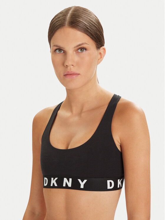 DKNY Сутиен-топ DK4519 Черен цвят на ниска цена