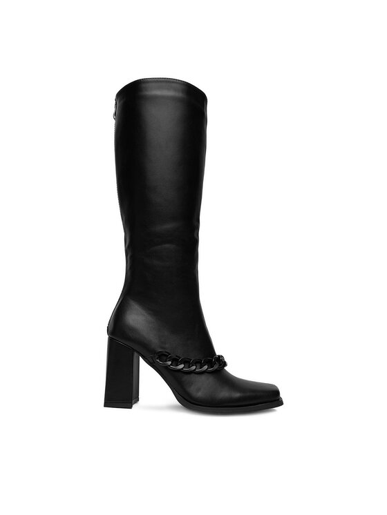 DeeZee Ботуши 7366 3-BLACK PU Черен цвят на ниска цена