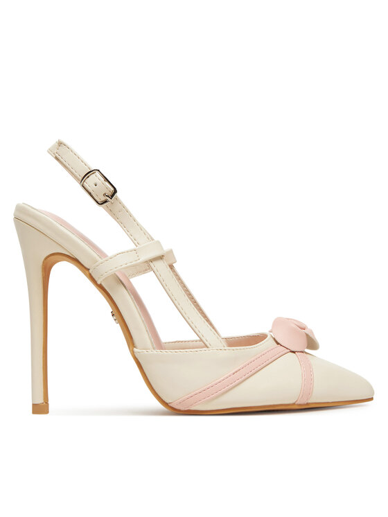 DeeZee Обувки на ток HT92831-166 Екрю цвят на ниска цена