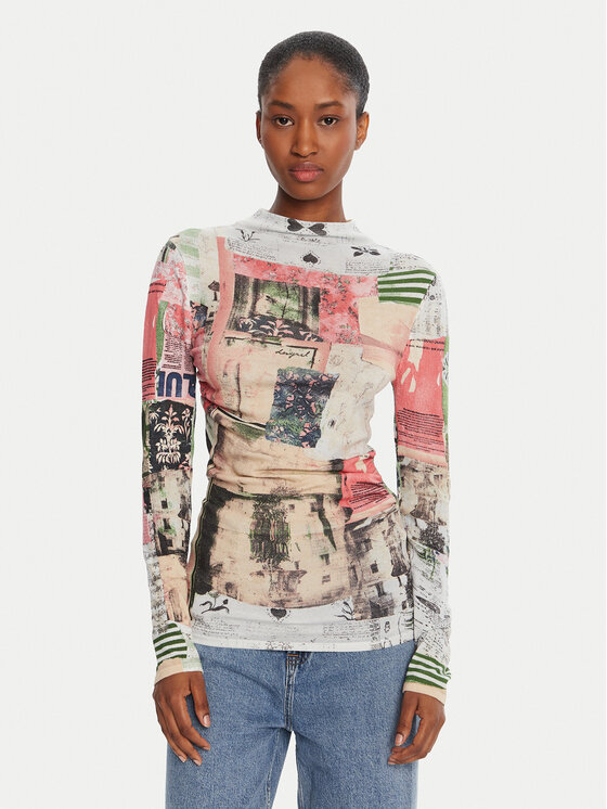 Desigual Блуза Montreal 25WWJF39 Цветен Regular Fit цвят на ниска цена