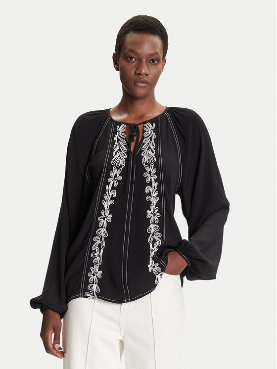 Desigual Блуза Tallo 25WWBW07 Черен Loose Fit цвят на ниска цена