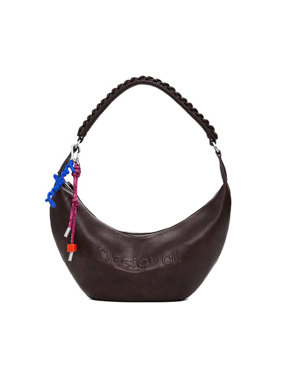 Desigual Дамска чанта Half Logo Zante 25WAXPAX Кафяв цвят на ниска цена