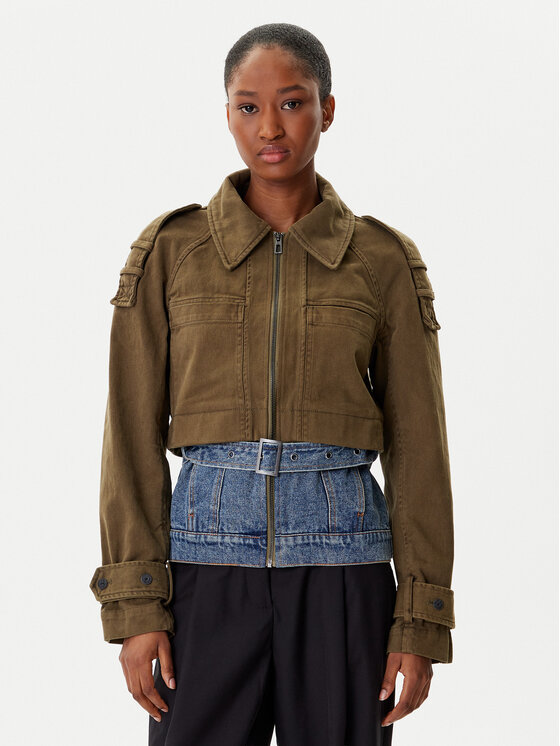 Desigual Дънково яке Tropez 25WWEW54 Зелен Regular Fit цвят на ниска цена