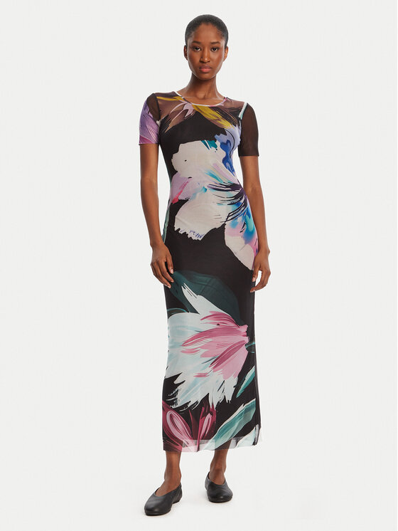 Desigual Ежедневна рокля Bernadette 25WWVK19 Цветен Slim Fit цвят на ниска цена