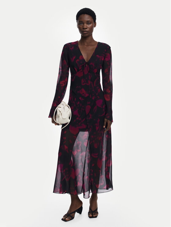 Desigual Коктейлна рокля Ratan 25WWVW24 Бордо Regular Fit цвят на ниска цена