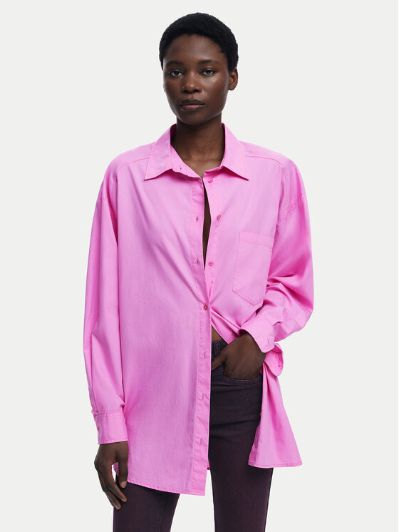 Desigual Риза Girls 25WWCW16 Розов Regular Fit цвят на ниска цена