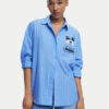 Desigual Риза Mickey 25WWCW19 Син Oversize цвят на ниска цена