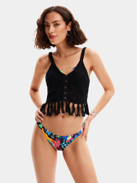 Desigual топ Madagascar 24SWMF01 Черен Regular Fit цвят на ниска цена