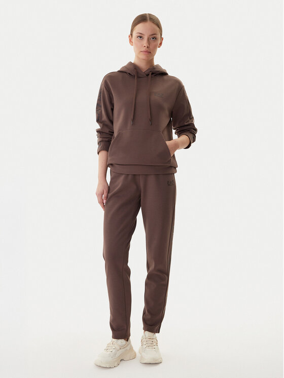 EA7 Emporio Armani Анцуг 7W000116 AF10443 U6063 Кафяв Regular Fit цвят на ниска цена