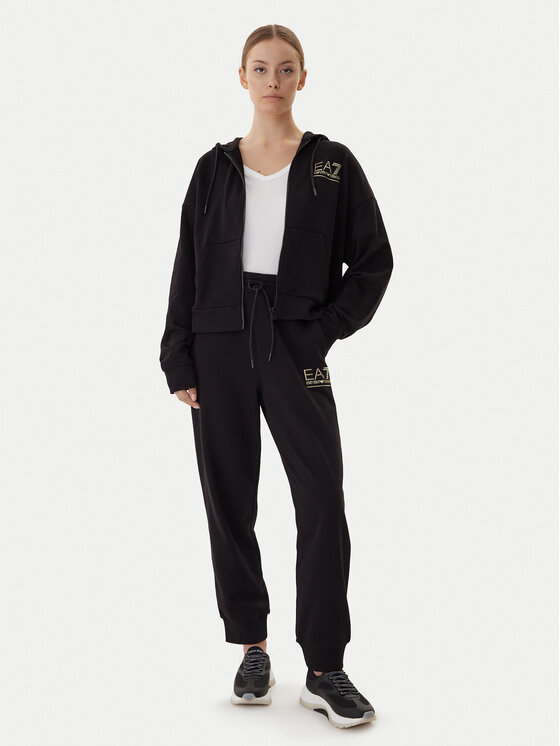 EA7 Emporio Armani Анцуг 7W000420 AF12473 MC021 Черен Relaxed Fit цвят на ниска цена