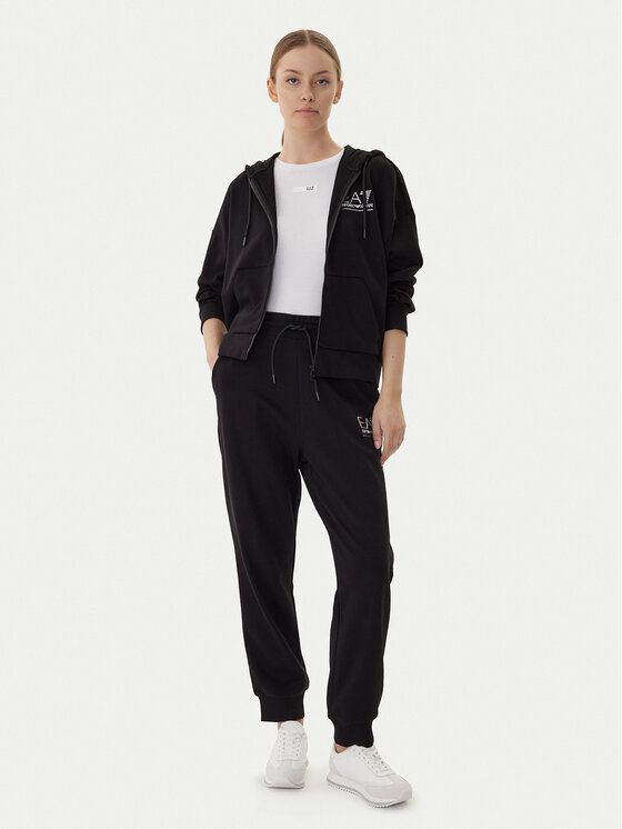 EA7 Emporio Armani Анцуг 7W000420 AF12473 MC026 Черен Relaxed Fit цвят на ниска цена