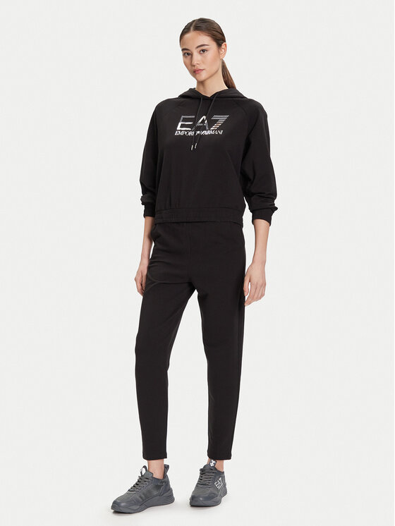 EA7 Emporio Armani Анцуг 7W000687 AF12502 MC026 Черен Regular Fit цвят на ниска цена