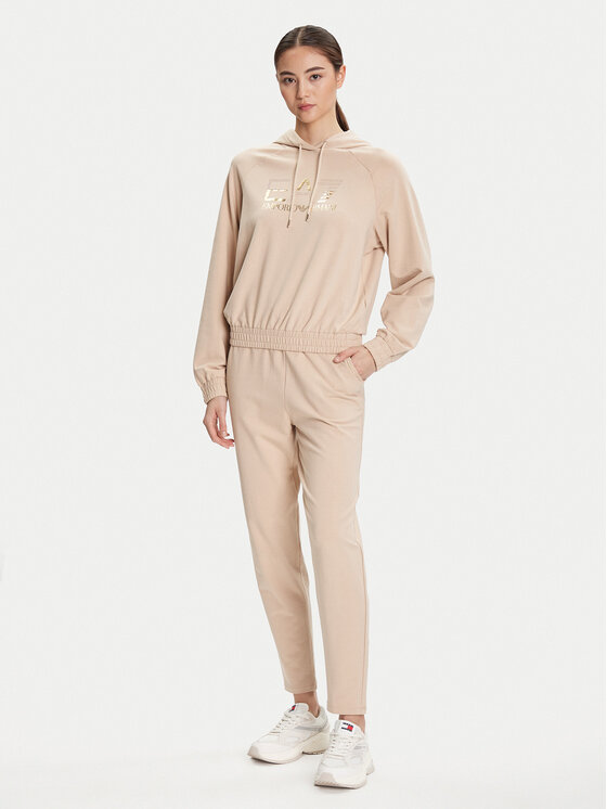 EA7 Emporio Armani Анцуг 7W000687 AF12502 U1046 Бежов Regular Fit цвят на ниска цена