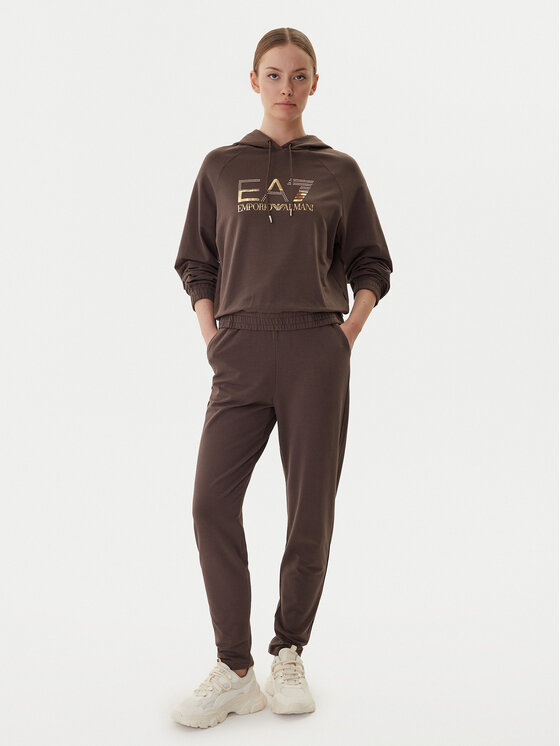 EA7 Emporio Armani Анцуг 7W000687 AF12502 U6063 Кафяв Regular Fit цвят на ниска цена