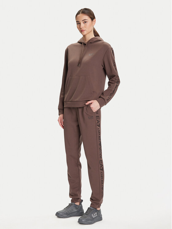 EA7 Emporio Armani Анцуг 7W000789 AF18880 U6063 Кафяв Regular Fit цвят на ниска цена