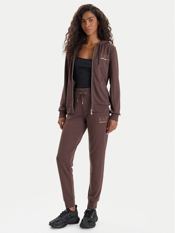 EA7 Emporio Armani Анцуг 8NTV51 TJ9RZ U6063 Кафяв Regular Fit цвят на ниска цена