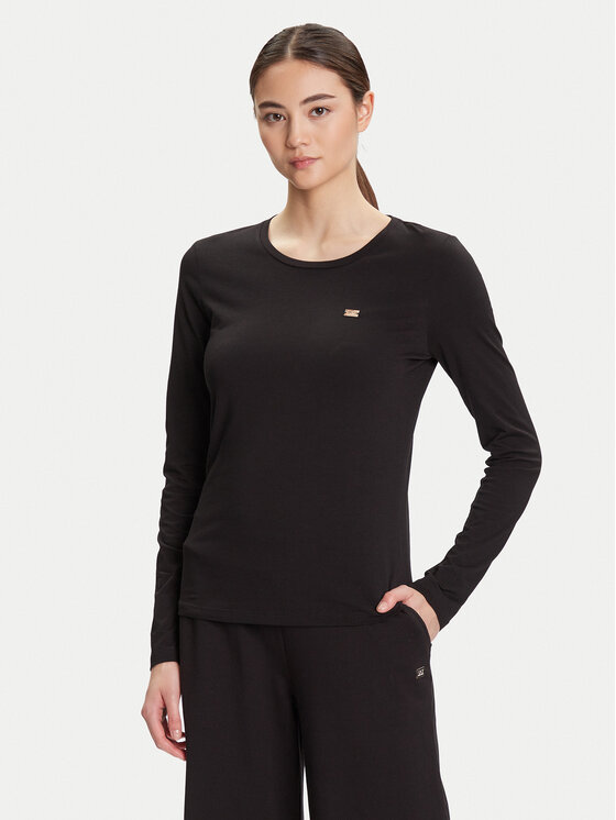 EA7 Emporio Armani Блуза 7W000456 AF10373 UC001 Черен Slim Fit цвят на ниска цена