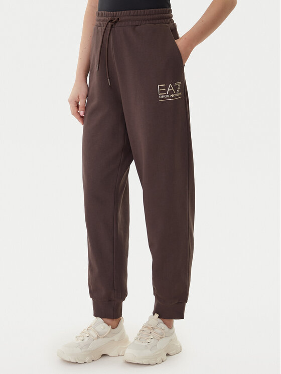 EA7 Emporio Armani Долнище анцуг 7W000418 AF12473 U6063 Кафяв Regular Fit цвят на ниска цена