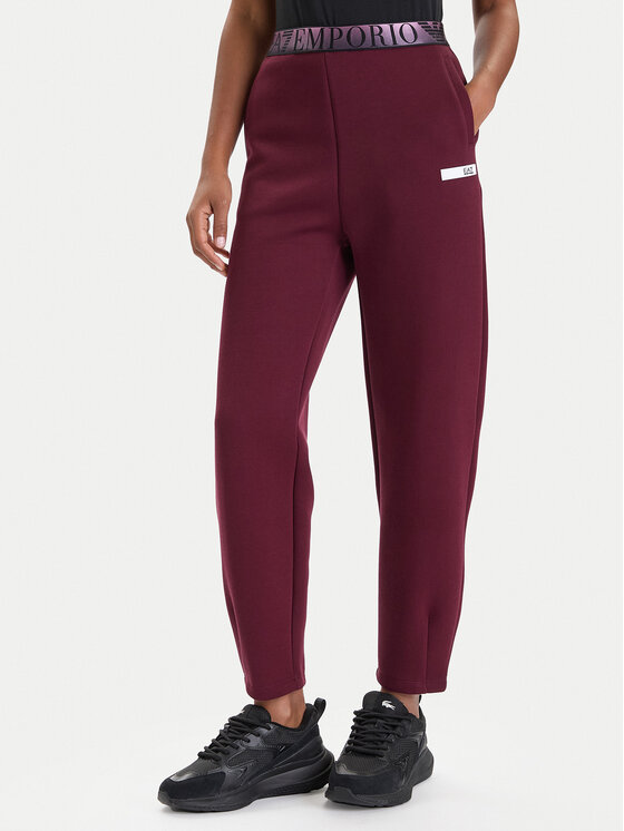 EA7 Emporio Armani Долнище анцуг 7W000678 AF13151 M5064 Бордо Regular Fit цвят на ниска цена