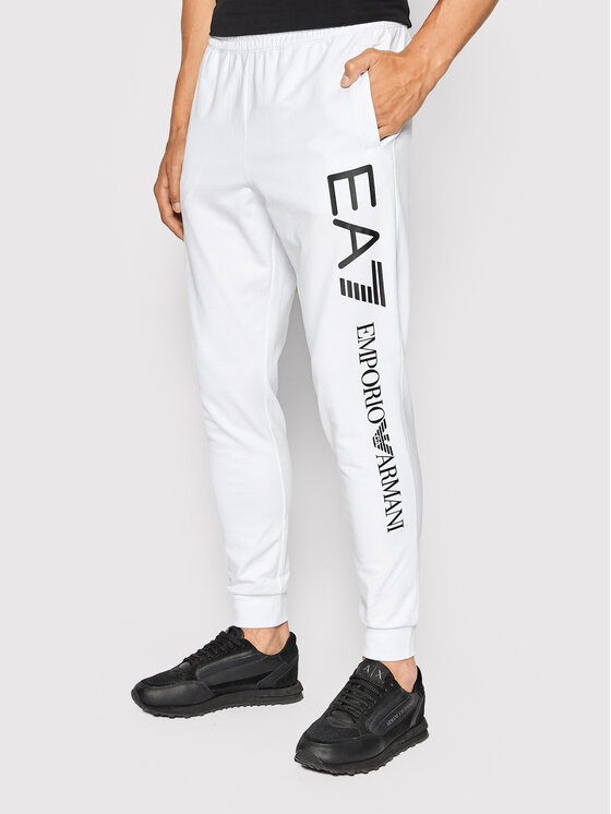 EA7 Emporio Armani Долнище анцуг 8NPPC3 PJ05Z 1101 Бял Slim Fit цвят на ниска цена