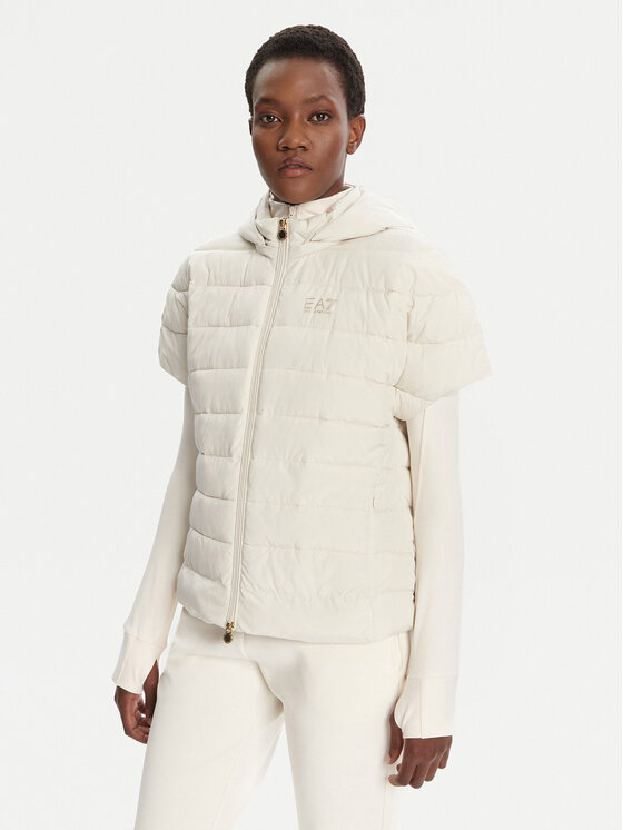 EA7 Emporio Armani Жилетка за костюм 7W000090 AF12476 U1112 Бежов Relaxed Fit цвят на ниска цена