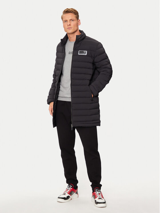 EA7 Emporio Armani Пухено яке 6DPK12 PNHAZ 1200 Черен Regular Fit цвят на ниска цена