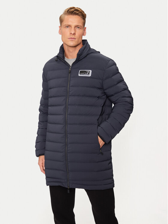 EA7 Emporio Armani Пухено яке 6DPK12 PNHAZ 1562 Тъмносин Regular Fit цвят на ниска цена