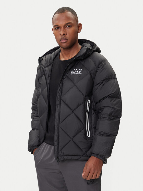 EA7 Emporio Armani Пухено яке 7M001001 AF15923 UC001 Черен Modern Fit цвят на ниска цена