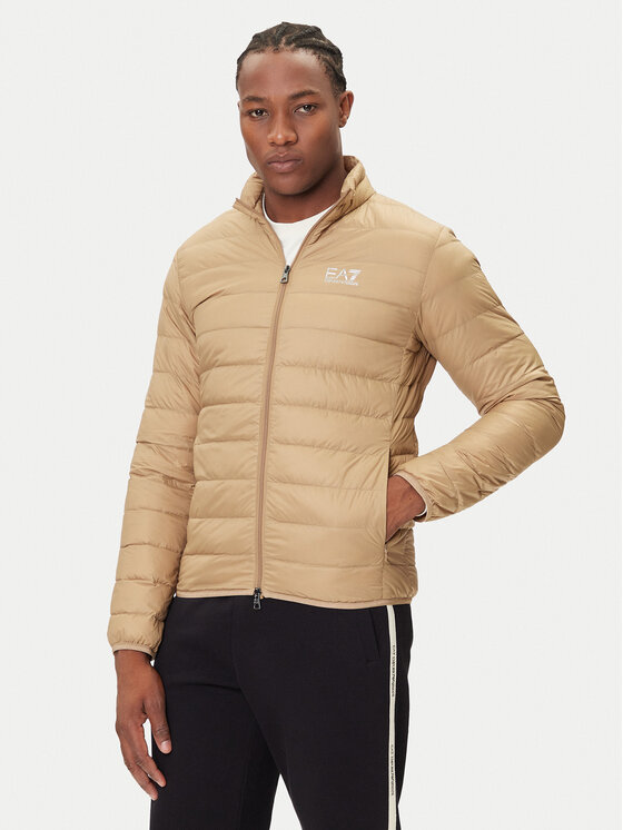 EA7 Emporio Armani Пухено яке 8NPB23 PNGPZ U6171 Бежов Regular Fit цвят на ниска цена