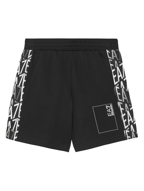 EA7 Emporio Armani Спортни шорти 7B000077 AF10380 UC001 Черен Regular Fit цвят на ниска цена