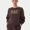 EA7 Emporio Armani Суитшърт 7W000416 AF12473 U6063 Кафяв Relaxed Fit цвят на ниска цена