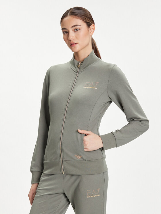 EA7 Emporio Armani Суитшърт 8NTM43 TJ9RZ U8142 Зелен Regular Fit цвят на ниска цена